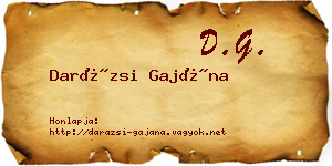 Darázsi Gajána névjegykártya